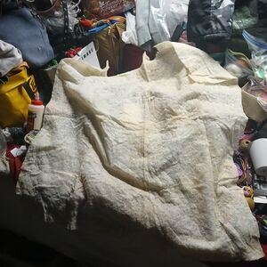 Cream Decorative Wall Tapestry with Subtle Sparkle - Unbranded